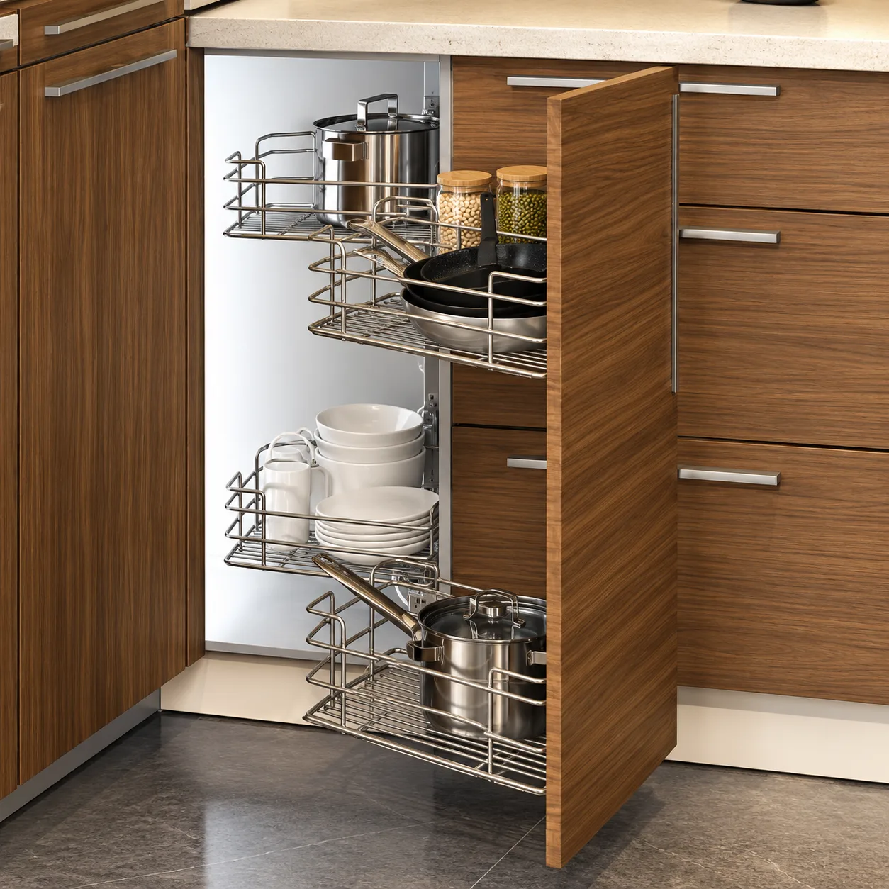 Moving Corner Right – 2 Layer with 4 Baskets