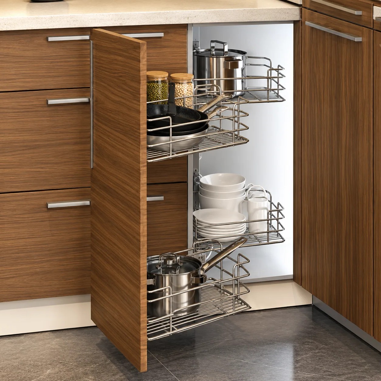 Moving Corner Left – 2 Layer with 4 Baskets