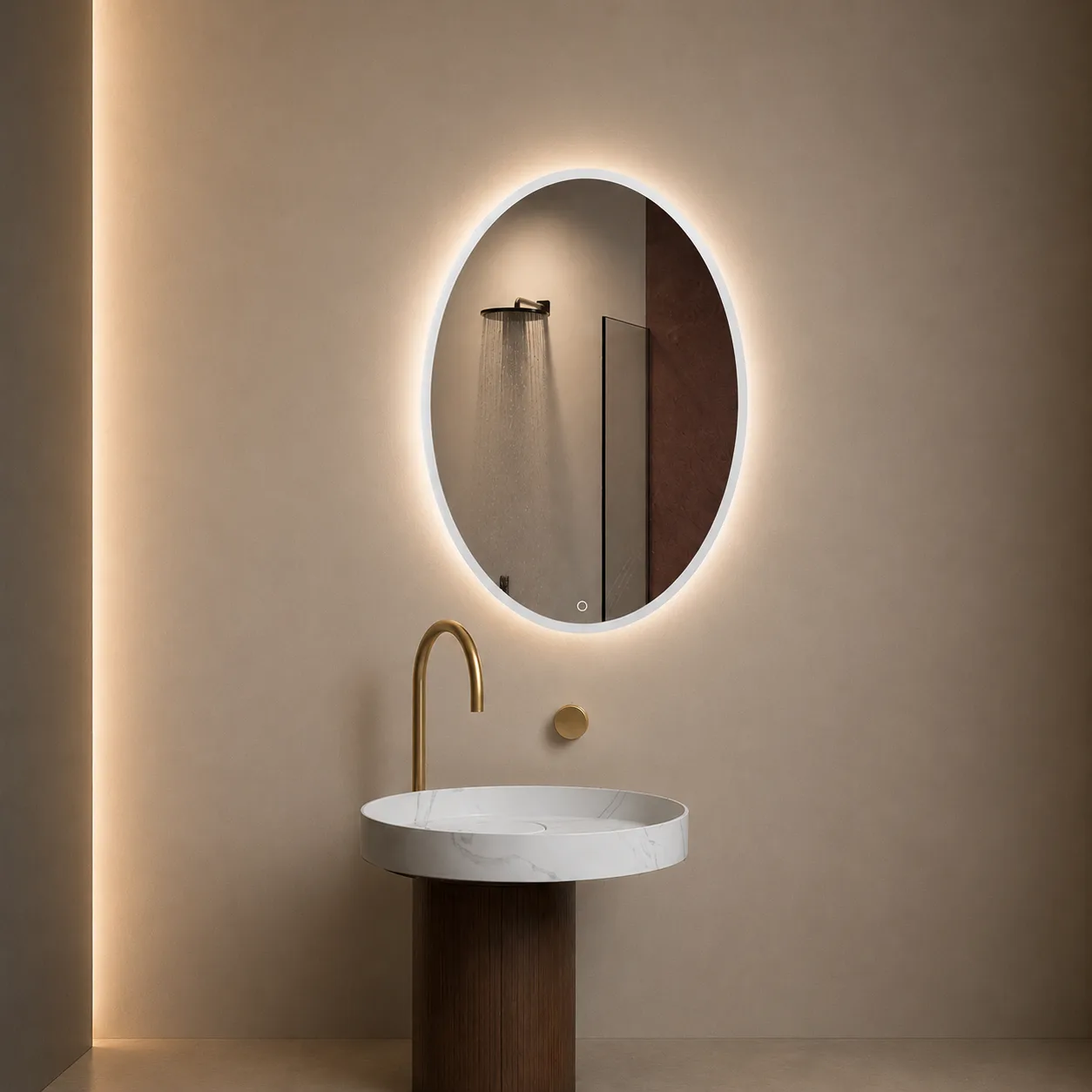 Elara Oval LED Mirror