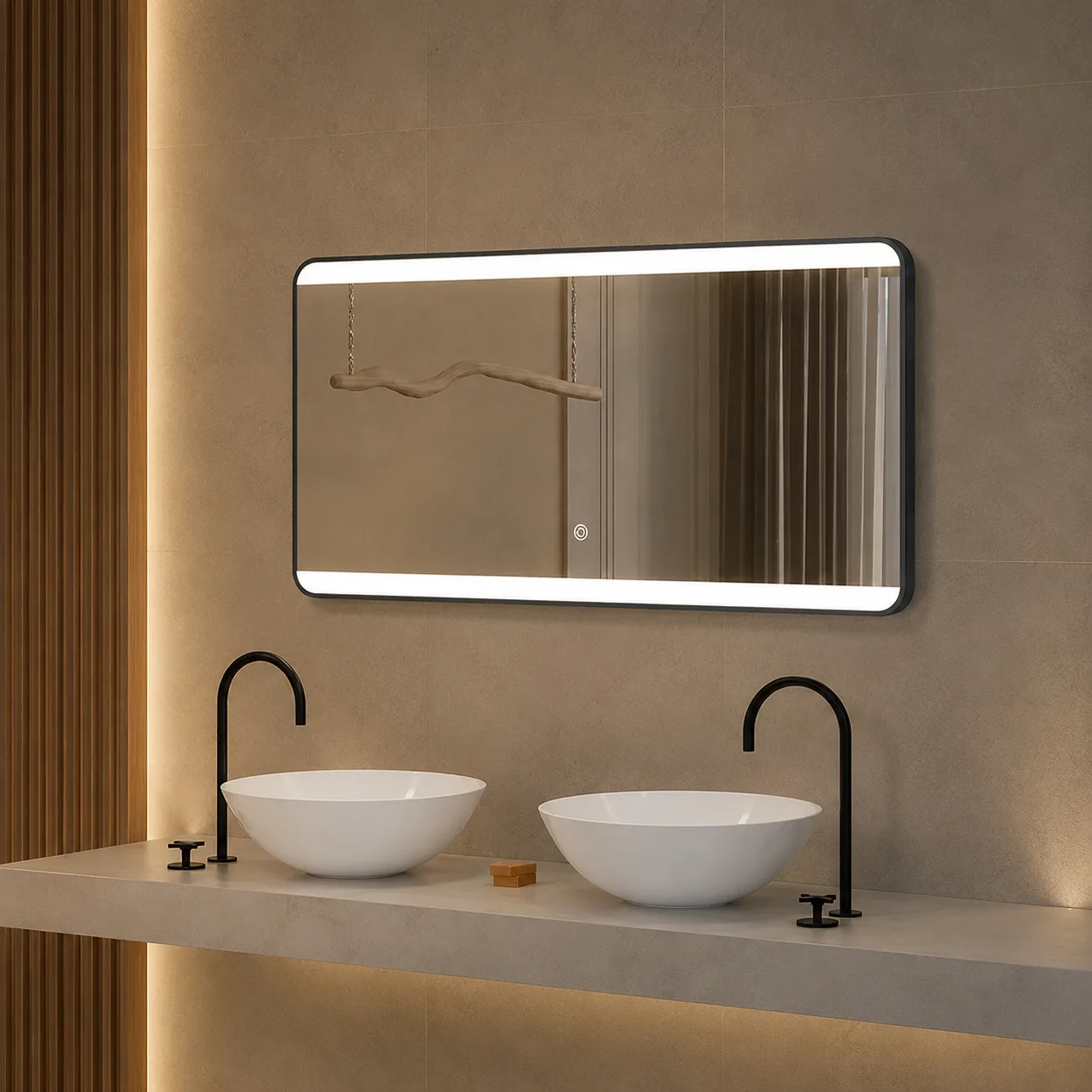 Halo Frame LED Mirror — view 1