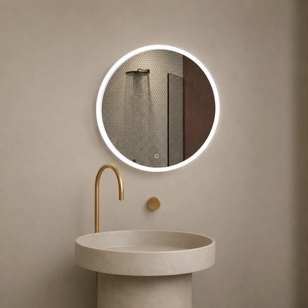 Halo Motion LED Mirror