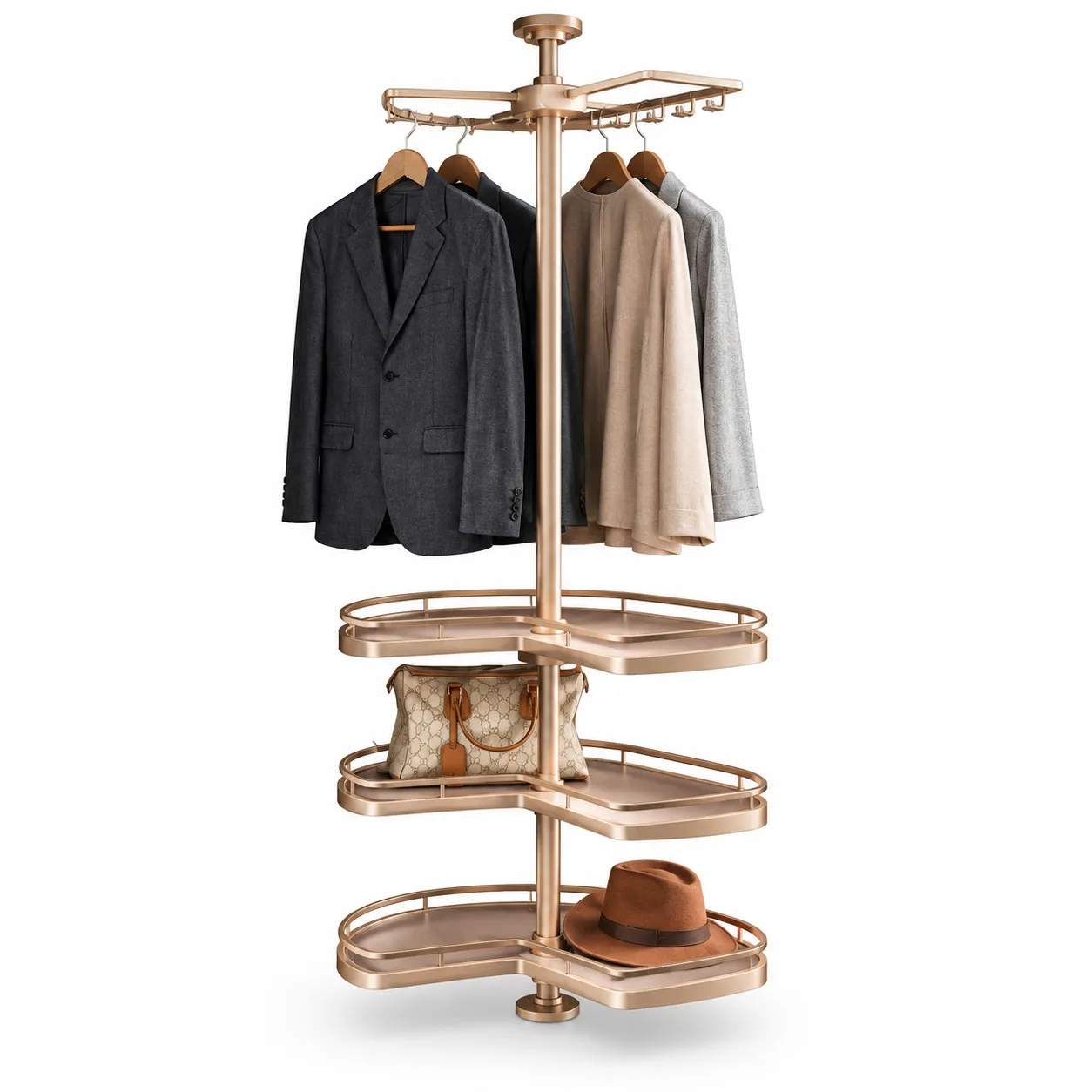 High Cabinet Revolving & Hanger Basket — view 1