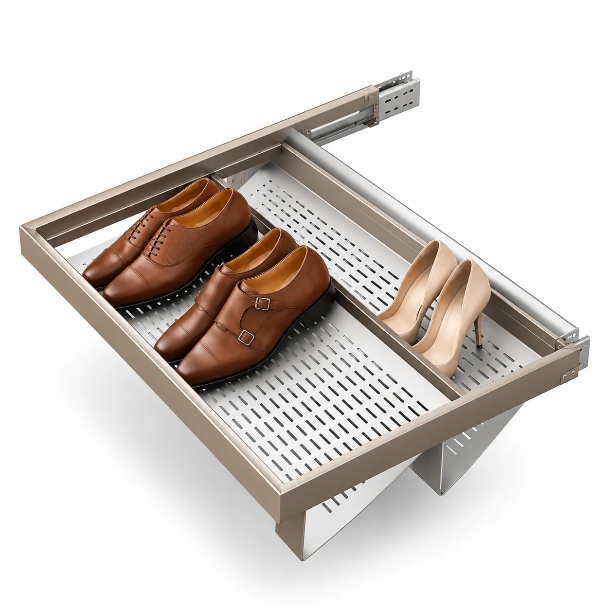 Metal Panel Design Shoe Rail — view 1