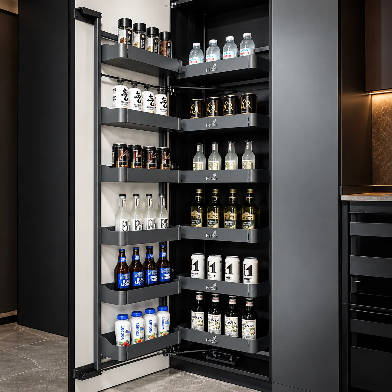 Hettich Duo 450 mm – 6 Tier Frame with Baskets